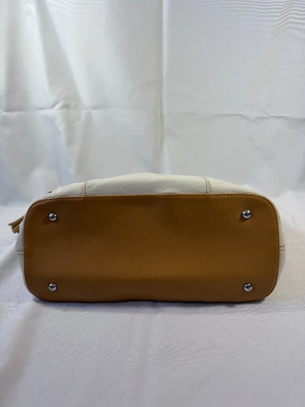 Tignanello Genuine Leather French Shopper Tote W/ Tassle, Colorblock, Like New! - Picture 3 of 16